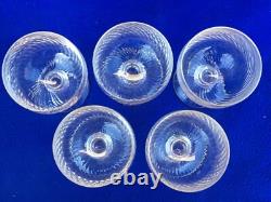 Lot de 10 ancien verre roemer cristal (5 a eau + 5 a vin) glasses