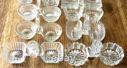 Lot de 13 salerons ancien en verre ou cristal dont un Portieux collection