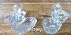 Lot de 13 salerons ancien en verre ou cristal dont un Portieux collection