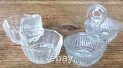 Lot de 13 salerons ancien en verre ou cristal dont un Portieux collection