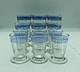 Lot de 18 verres anciens &agrave; d&eacute;cor &eacute;maill&eacute;