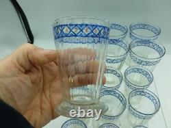 Lot de 18 verres anciens à décor émaillé