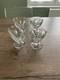 Lot de 4 anciens verres &agrave; eau en cristal sign&eacute;s Baccarat mod&egrave;le Talleyrand 11 cm