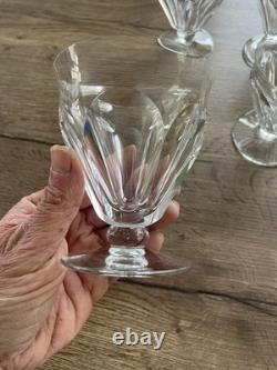 Lot de 4 anciens verres à eau en cristal signés Baccarat modèle Talleyrand 11 cm