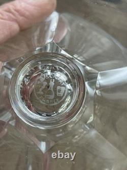 Lot de 4 anciens verres à eau en cristal signés Baccarat modèle Talleyrand 11 cm