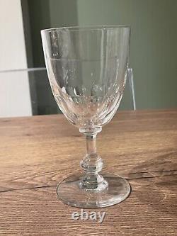 Lot de 6 anciens verres à eau en cristal de Baccarat taillé modèle Chauny