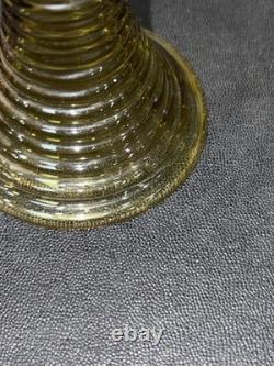 Lot de 6 verres Roemer anciens en verre soufflé ambré / olive H 15,5 cm