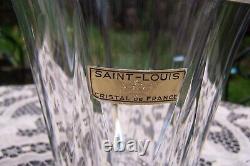 Magnifique Vase Ancien En Cristal Taille Signe St-louis