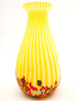 Magnifique Vase Ancien, Verre Souffle, Multicouches, Pantin, Clichy, Debut Xxeme