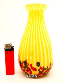 Magnifique Vase Ancien, Verre Souffle, Multicouches, Pantin, Clichy, Debut Xxeme