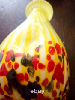Magnifique Vase Ancien, Verre Souffle, Multicouches, Pantin, Clichy, Debut Xxeme