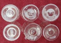Magnifique ancien 6 verres cristal de baccarat décors MICHELANGELO N°5 très bon