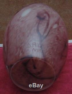 Magnifique ancien grand vase pate de verre signé DAUM nancy en creux bon etat