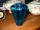 Magnifique vase en cristal bleu de s&egrave;vres ancien sign&eacute; Cristal S&egrave;vres France