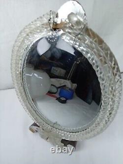 Miroir de coiffeuse ancien en verre de Murano Italie Venise ànnées 50-60