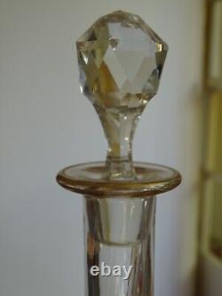Moser Ancienne Carafe A Aperitif Cristal Gravure Florale Rehausse A L'or 1920