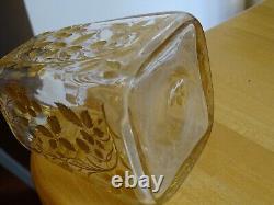 Moser Ancienne Carafe A Aperitif Cristal Gravure Florale Rehausse A L'or 1920