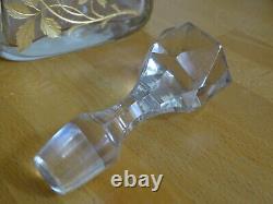 Moser Ancienne Carafe A Aperitif Cristal Gravure Florale Rehausse A L'or 1920