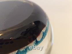 Murano Sulfure ancien décor lion et millefiori D. 8 cm ca 1950 Zodiaque