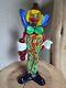 Murano ancien clown coloré statuette verre collection déco XXe vitrine