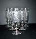 PORTIEUX Lot 6 Verres à bière anciens Bocks Gravure chimique craquelée Lydie