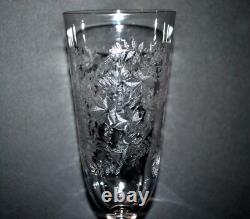 PORTIEUX Lot 6 Verres à bière anciens Bocks Gravure chimique craquelée Lydie