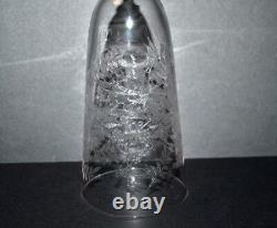 PORTIEUX Lot 6 Verres à bière anciens Bocks Gravure chimique craquelée Lydie