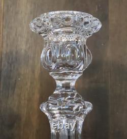 Paire de Bougeoirs Anciens Flambeau en Cristal de Baccarat Modèle Médallion XIXè