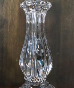 Paire de Bougeoirs Anciens Flambeau en Cristal de Baccarat Modèle Médallion XIXè