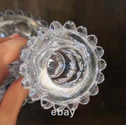 Paire de Bougeoirs Anciens Flambeau en Cristal de Baccarat Modèle Médallion XIXè