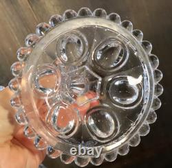 Paire de Bougeoirs Anciens Flambeau en Cristal de Baccarat Modèle Médallion XIXè