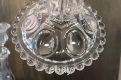 Paire de Bougeoirs Anciens Flambeau en Cristal de Baccarat Modèle Médallion XIXè