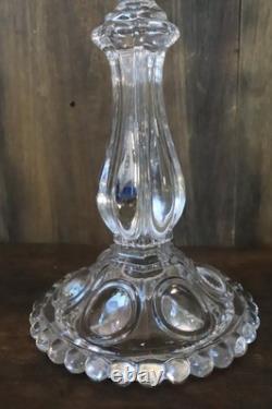 Paire de Bougeoirs Anciens Flambeau en Cristal de Baccarat Modèle Médallion XIXè