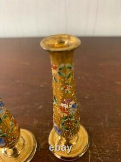 Paire de mini vases émaillés / ancien Murano