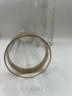 Paire de vases rouleaux en Baccarat ancien ART DECO