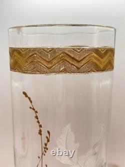 Paire de vases rouleaux en Baccarat ancien ART DECO