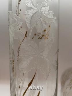 Paire de vases rouleaux en Baccarat ancien ART DECO