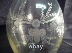 Partie de services de verres ancien en cristal décor de fleurs