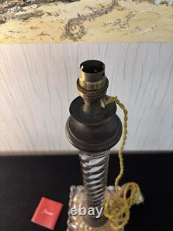 Pied de lampe ancien attribué en cristal de Baccarat
