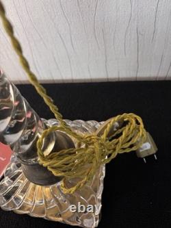 Pied de lampe ancien attribué en cristal de Baccarat