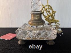 Pied de lampe ancien attribué en cristal de Baccarat