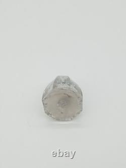 Presse-Papier Sulfure Ancien Verre Facetté Inclusions Blanc France XIXème Siècle
