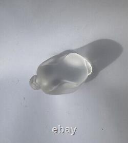 Presse papier Cristal Lalique France ancien sculpture cristal fumé femme signé