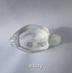 Presse papier Cristal Lalique France ancien sculpture cristal fumé femme signé