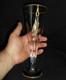 RARE ANCIEN VERRE &agrave; PIED CRISTAL SAINT LOUIS OIE PENDUE LARMES ART POPULAIRE