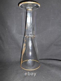 RARE ANCIEN VERRE à PIED CRISTAL SAINT LOUIS OIE PENDUE LARMES ART POPULAIRE