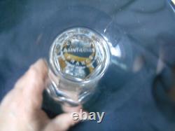 RARE ANCIEN VERRE à PIED CRISTAL SAINT LOUIS OIE PENDUE LARMES ART POPULAIRE