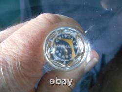 RARE ANCIEN VERRE à PIED CRISTAL SAINT LOUIS OIE PENDUE LARMES ART POPULAIRE