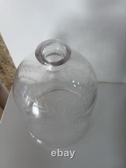 RARE TRÈS GRANDE ET ANCIENNE CLOCHE EN CRISTAL CISELÉ FROMAGE DESSERT XIXeme