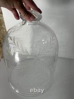 RARE TRÈS GRANDE ET ANCIENNE CLOCHE EN CRISTAL CISELÉ FROMAGE DESSERT XIXeme